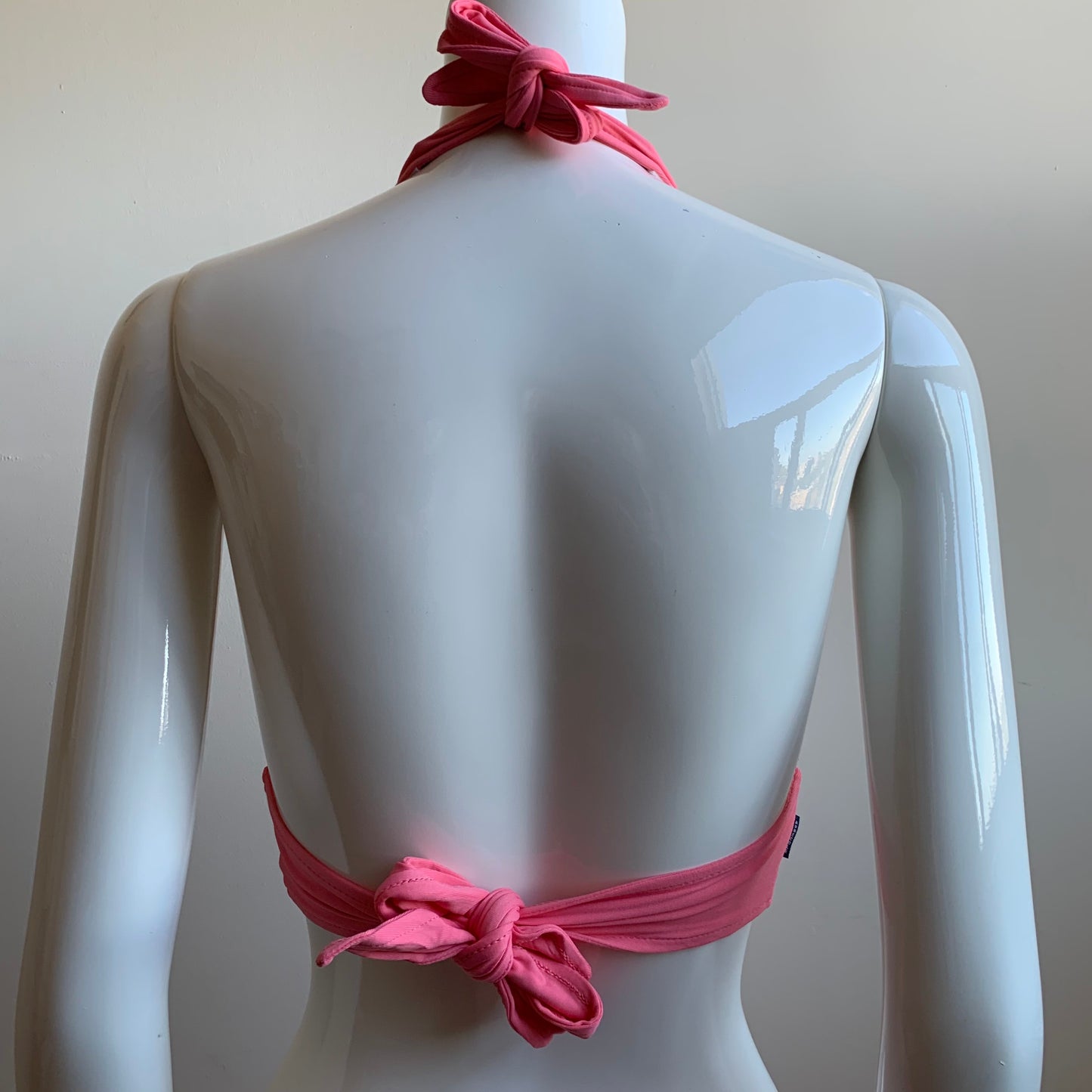 Anne Cole coral pink marilyn banded halter bikini