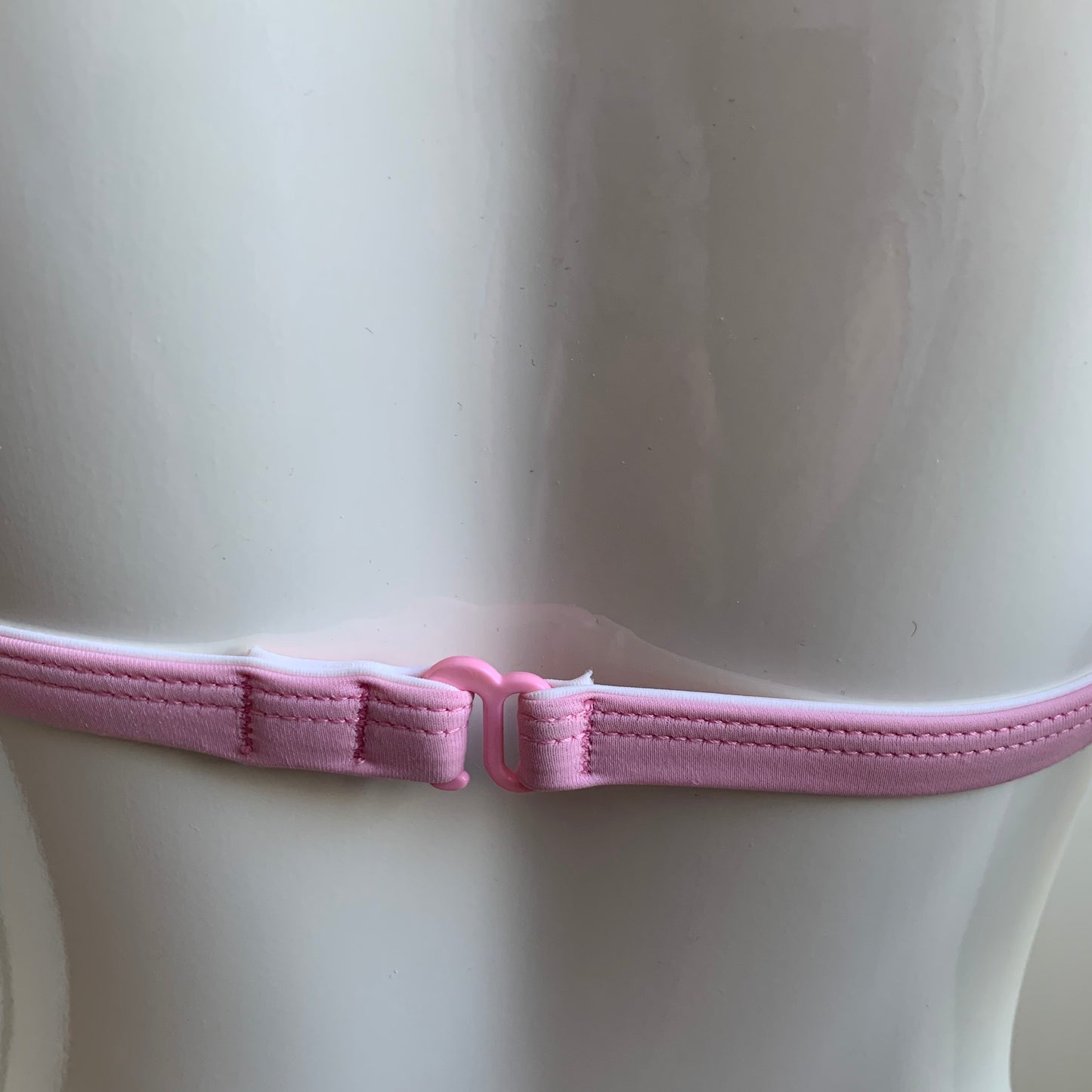 Billabong bikini top black & pink piping halter style medium