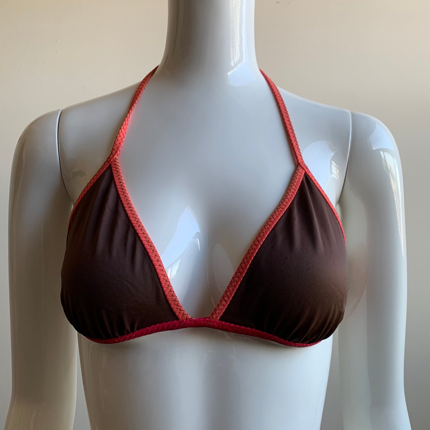 Billabong bikini top brown & Orange retro style