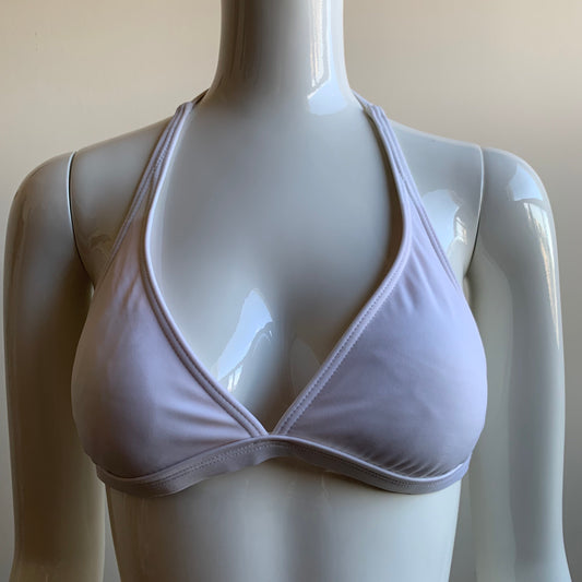 Billabong bikini top solid white halter medium