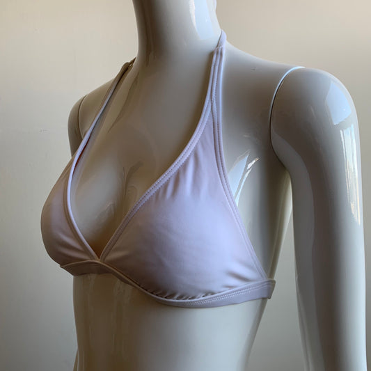 Billabong bikini top solid white halter medium