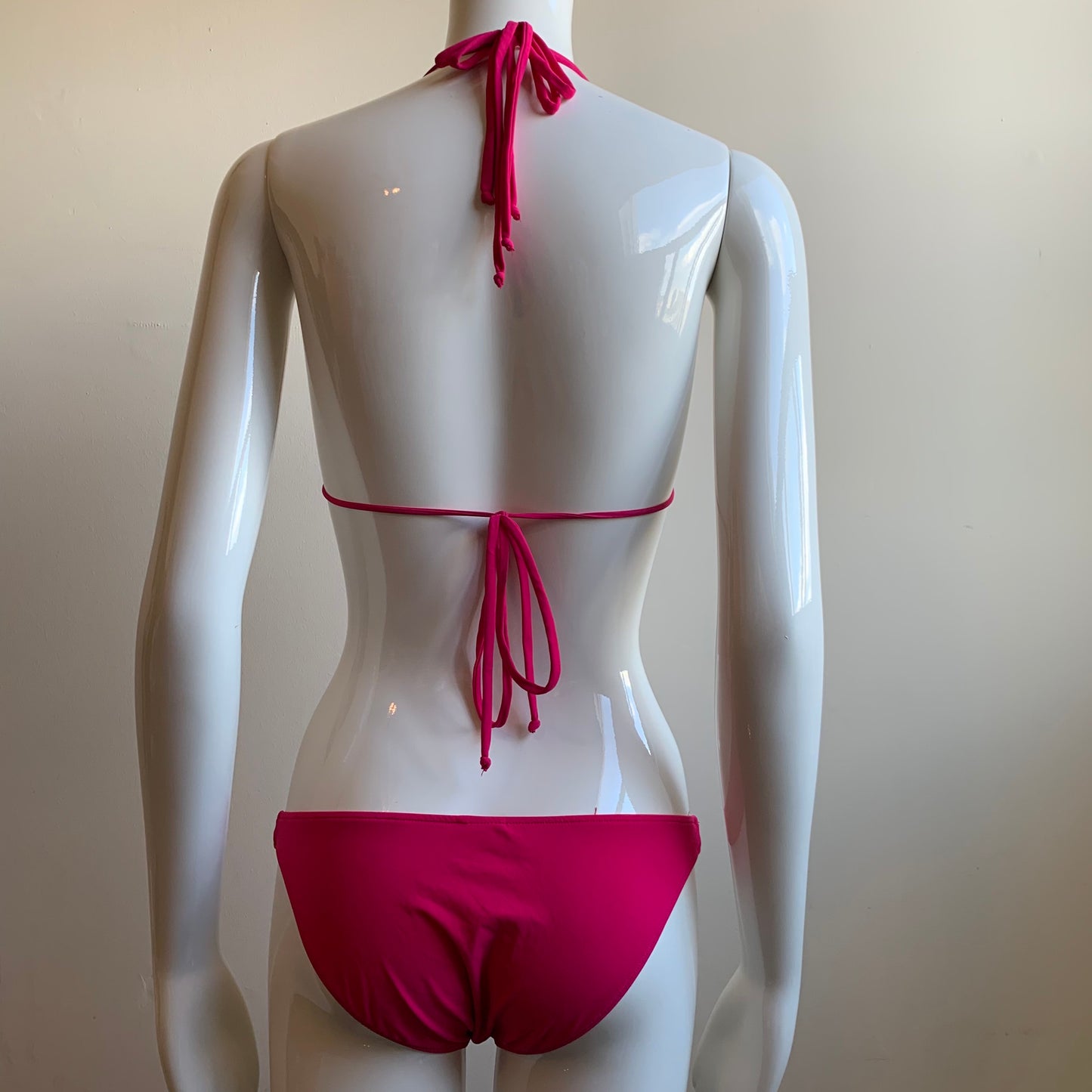 Sauvage california hot pink gold ring triangle top luxury bikini