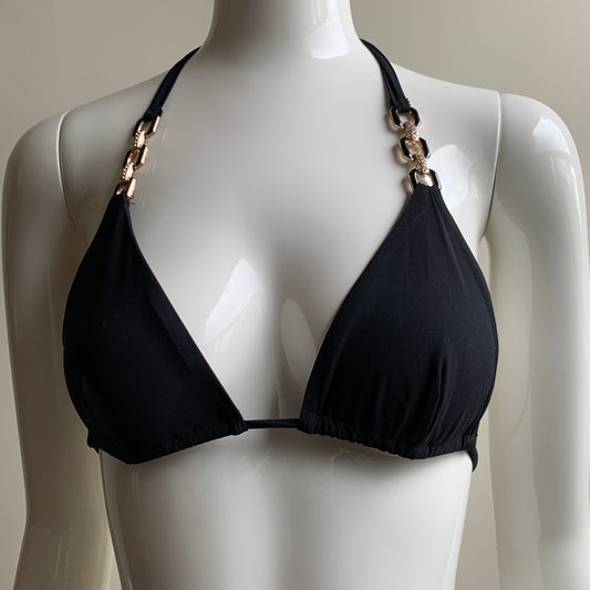 Sauvage california black crystal triangle top luxury bikini
