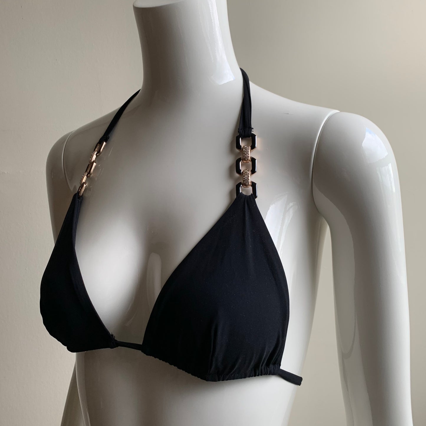 Sauvage california black crystal triangle top luxury bikini