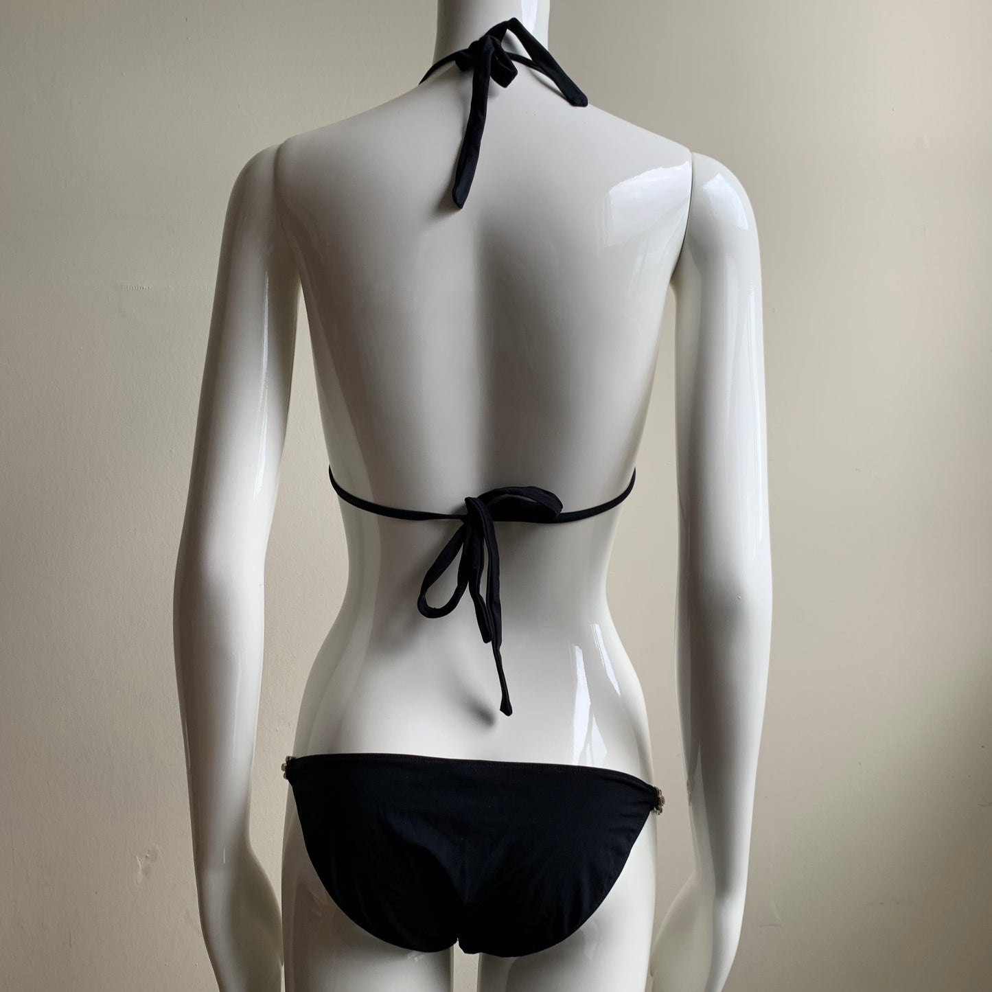 Sauvage california black crystal triangle top luxury bikini