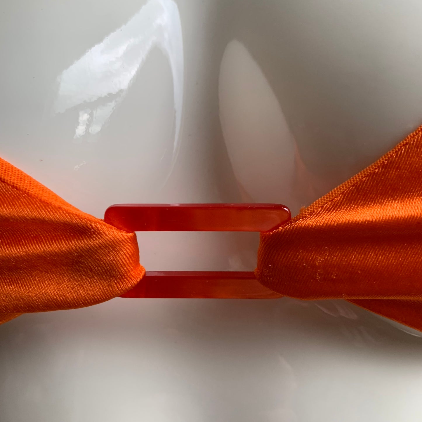 Sauvage california Orange satin bikini Large top & Small Bottom Luxury bikini