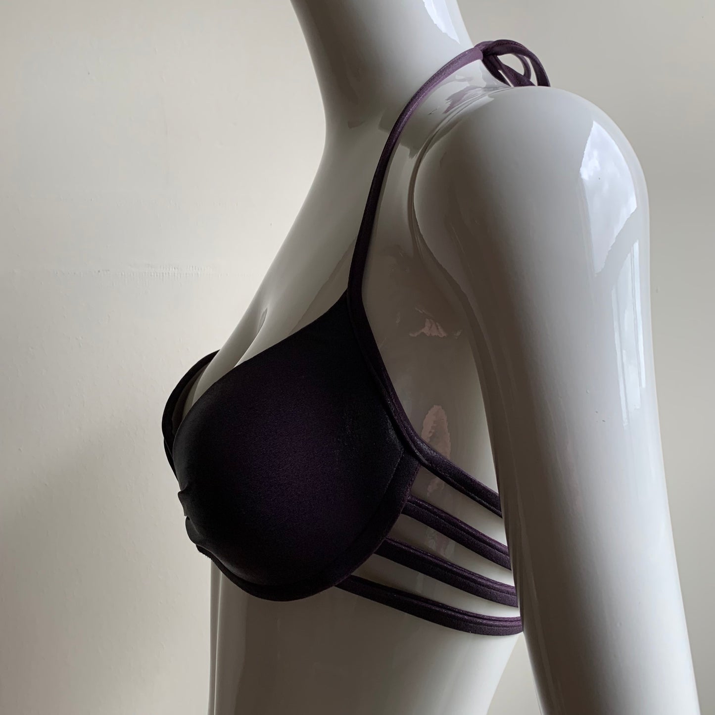 Sauvage california Plum gold crystal strappy underwire luxury bikini