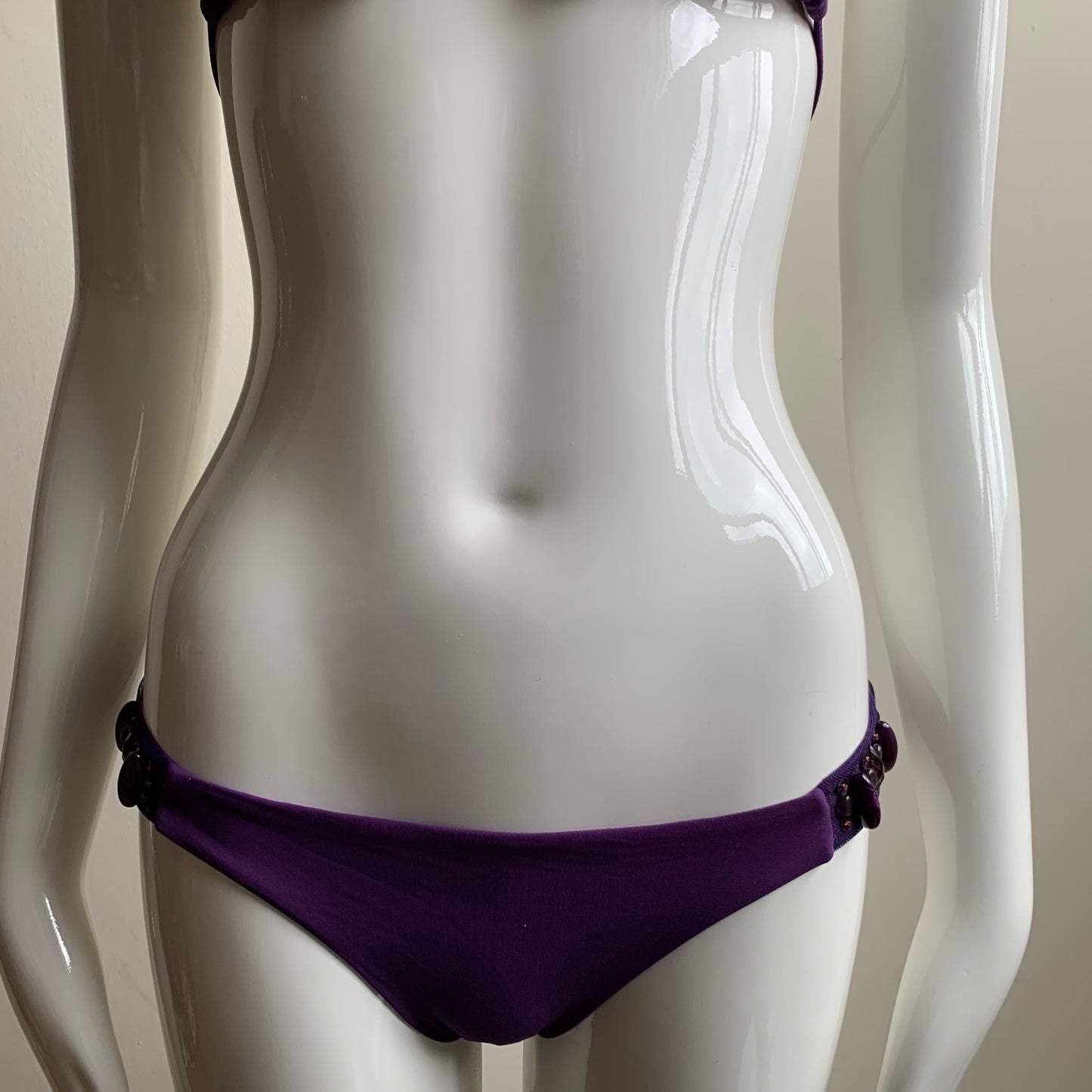 Sauvage Luxe plum purple beaded sequin bikini