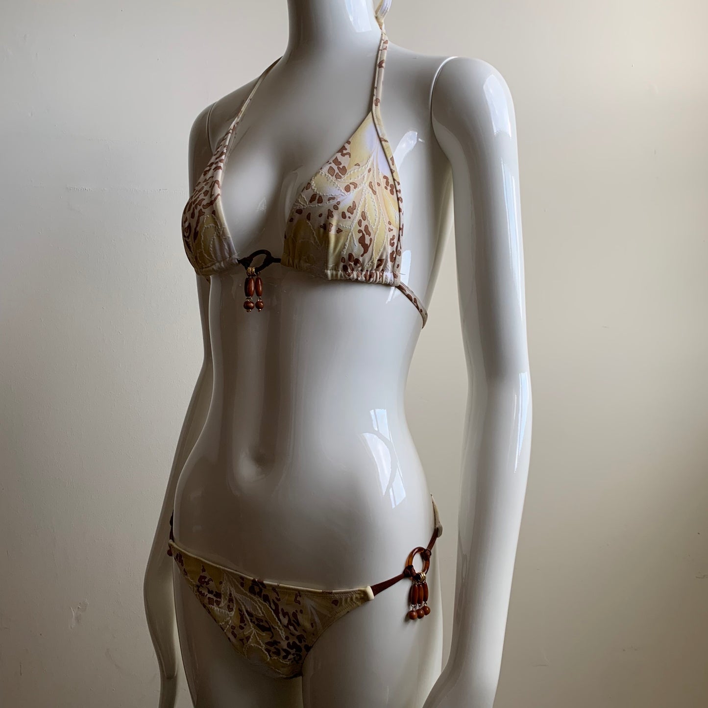 Sauvage cream beaded bikini