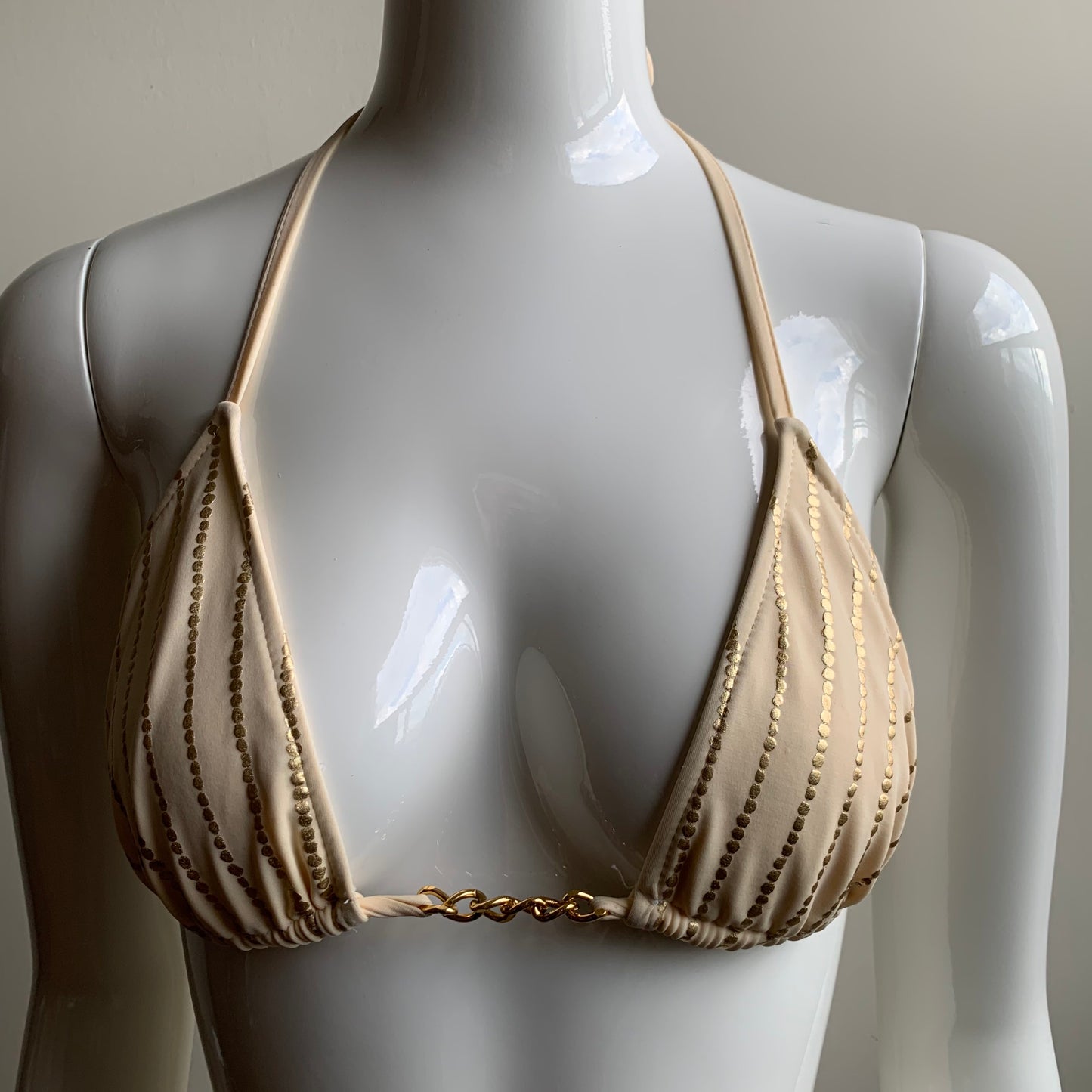 Sauvage cream & gold stars chain luxury bikini