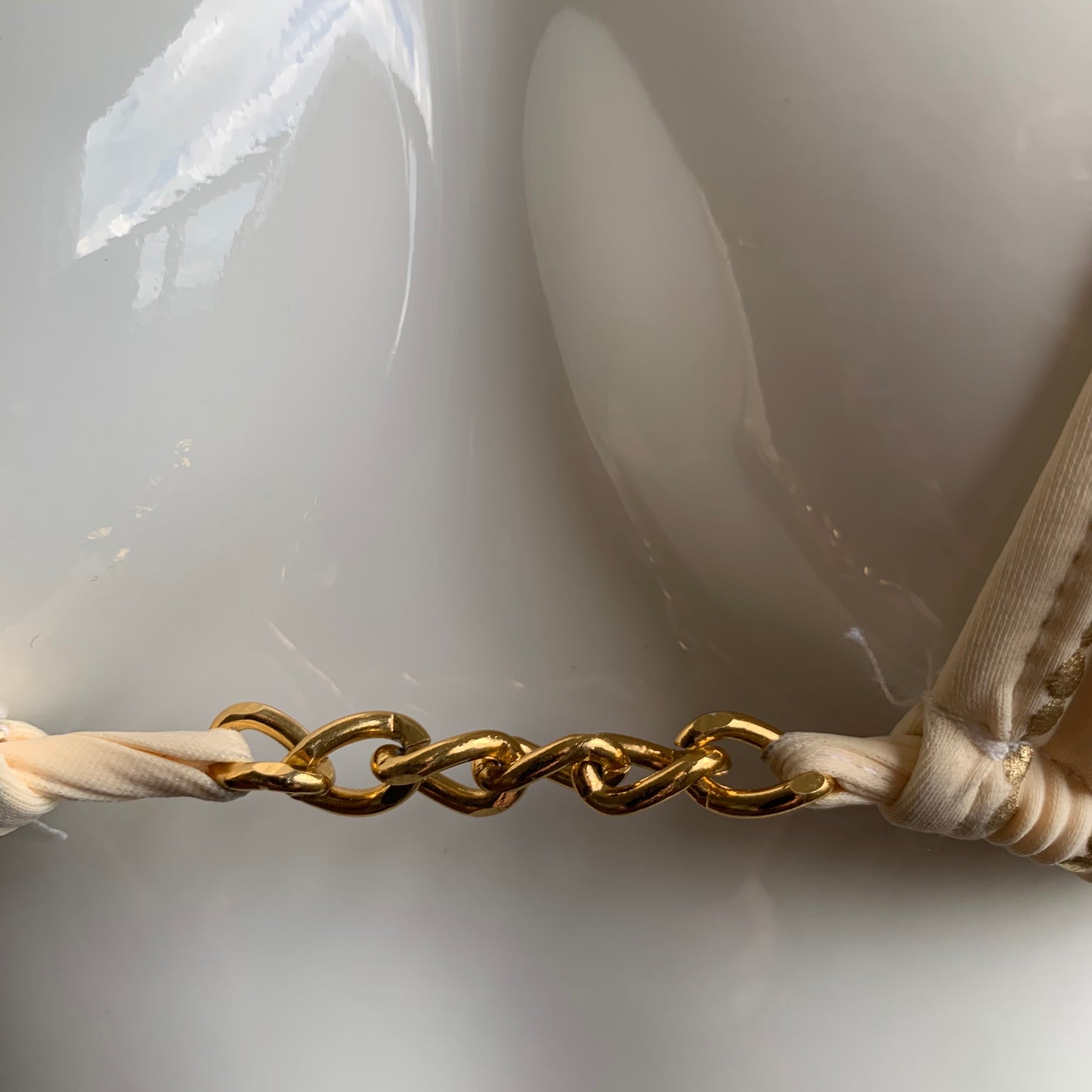 Sauvage cream & gold stars chain luxury bikini