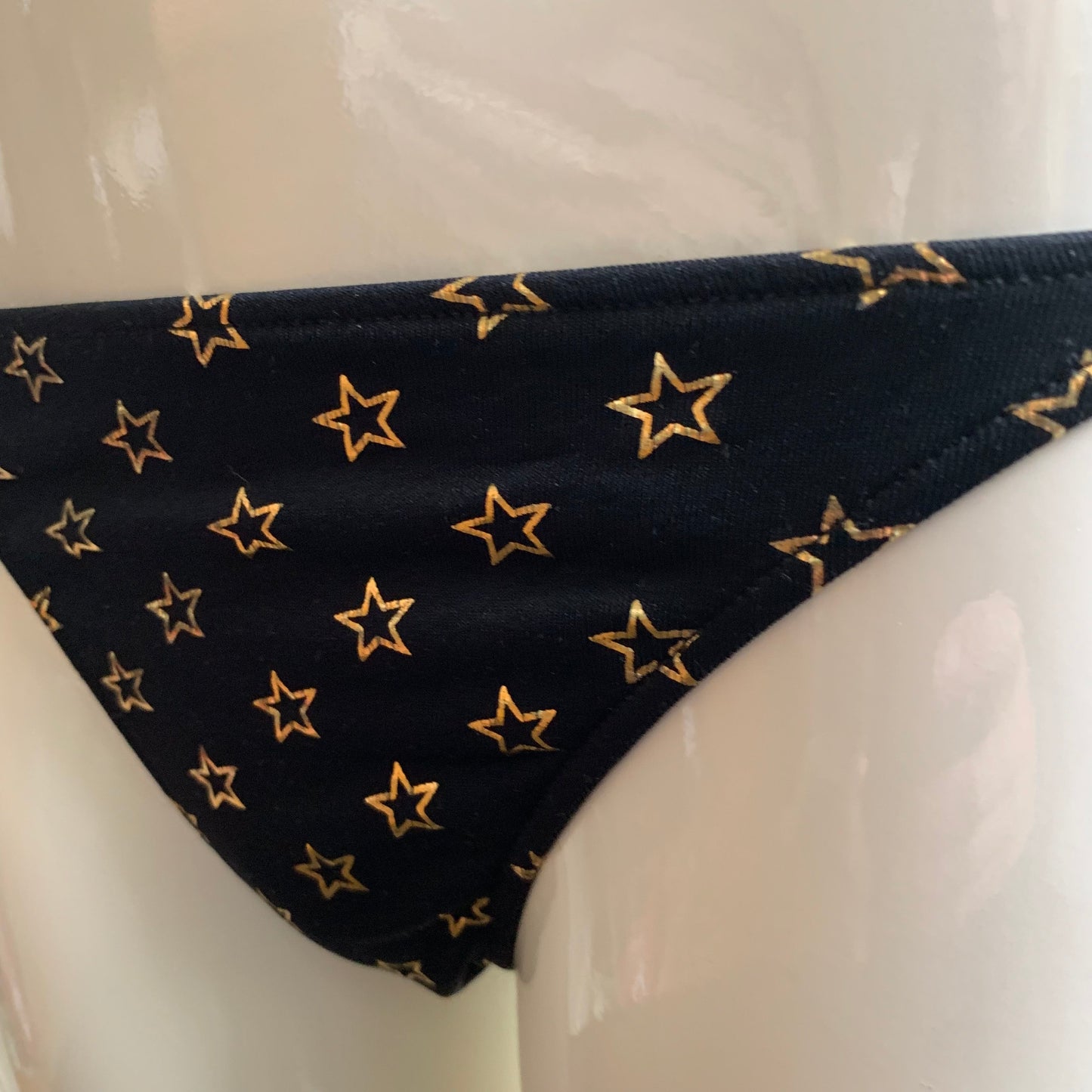 Sauvage cream & gold stars chain luxury bikini