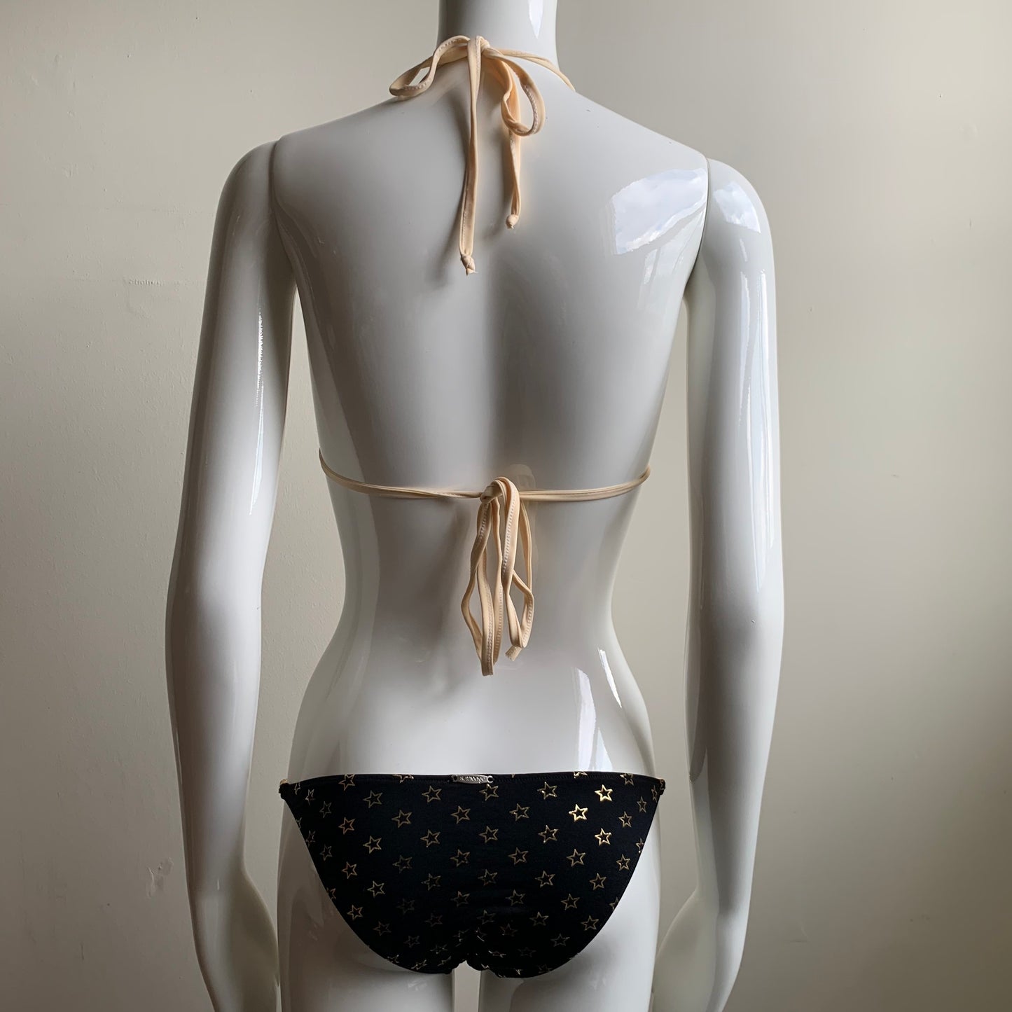 Sauvage cream & gold stars chain luxury bikini