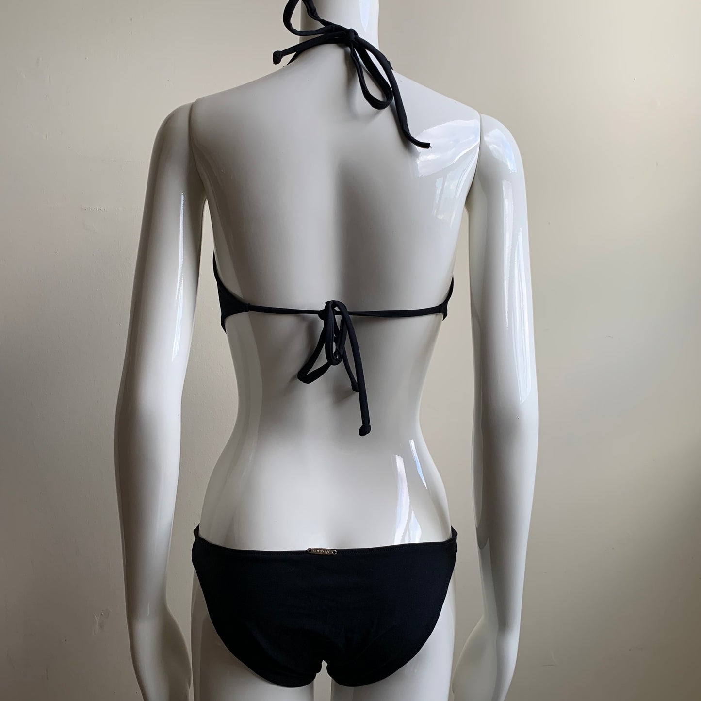 Sauvage monokini Black zipper cut out strappy one piece swimsuit