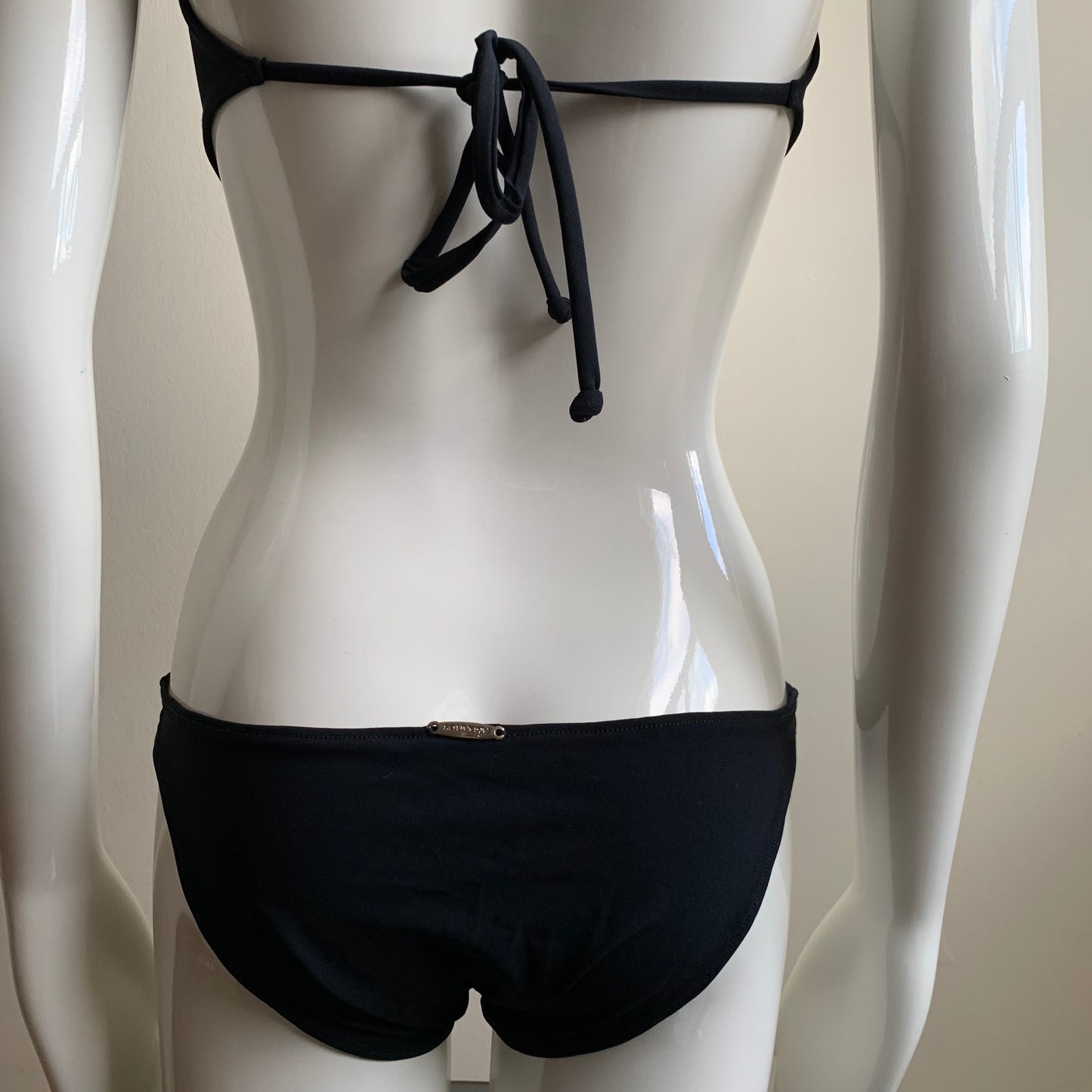 Sauvage monokini Black zipper cut out strappy one piece swimsuit