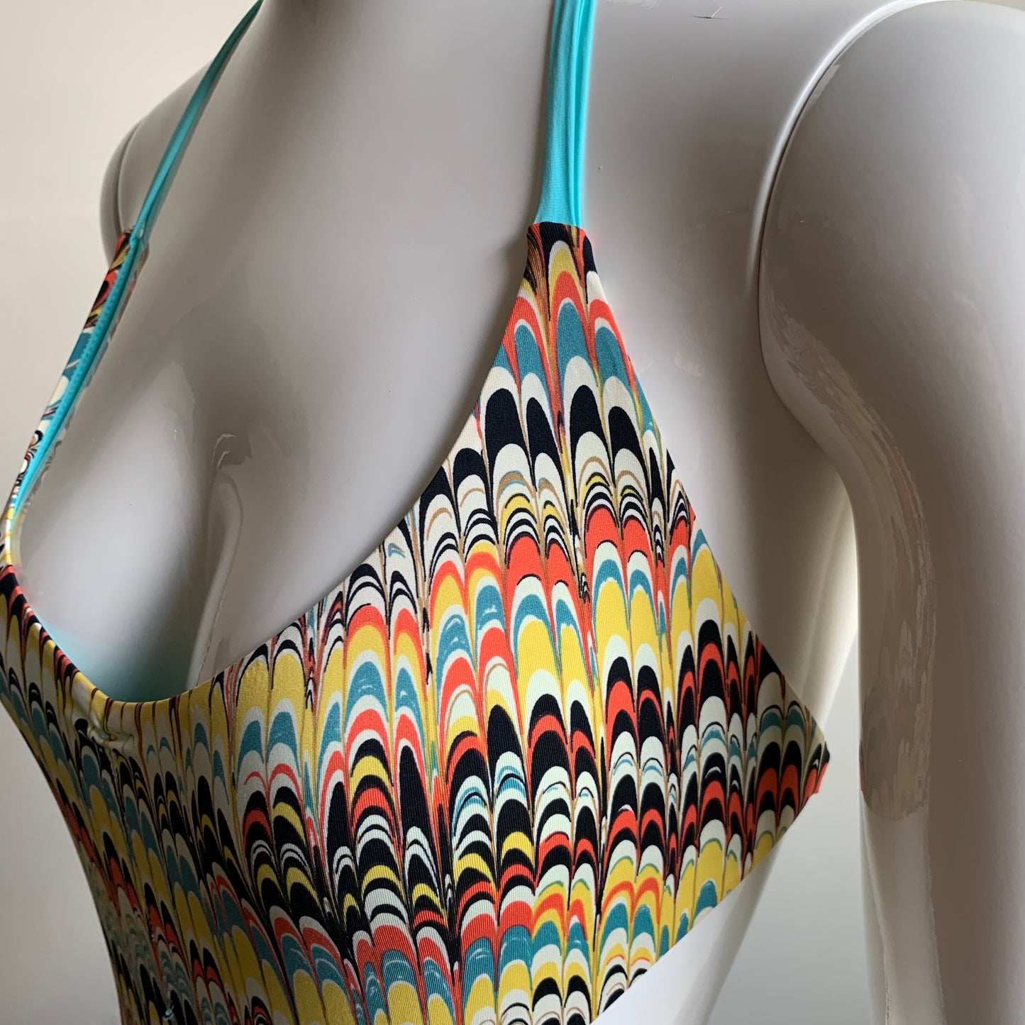 Sauvage monokini multicolor printed cut out one piece luxury swimsuit