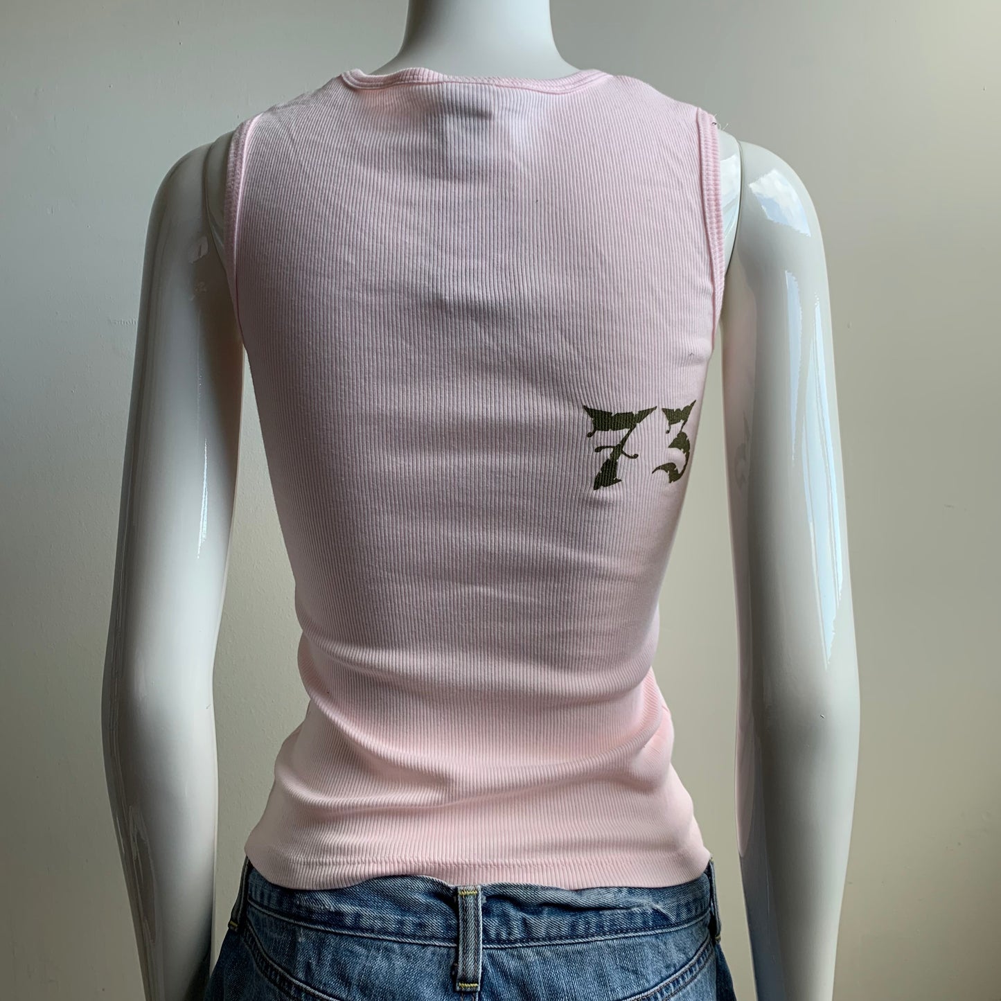 Billabong surf light pink ribbed tank top