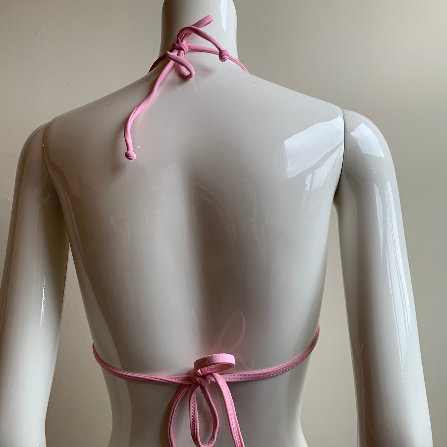 Guess lime & light pink solid reversible bikini