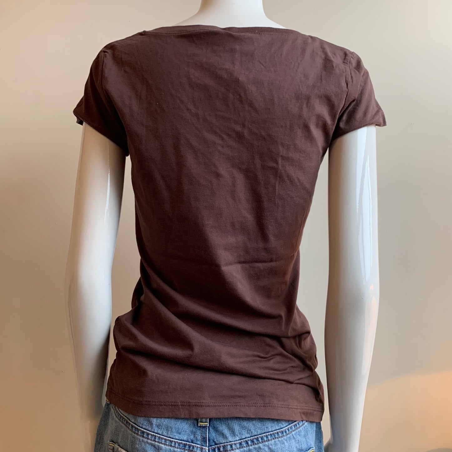 Rip Curl Vintage Y2K Lizzie surf brown graphic v-neck t-shirt tshirt
